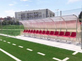 Powershot - Spielerkabine - 6m Länge / 12 SitzplätzeI Toba-Sport.Shop