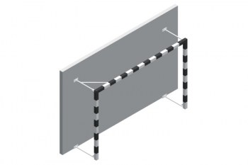 Handballtor 3x2m - Stahl- Wandmontiert, seitlich klappbar  I Toba-Sport.Shop
