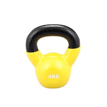 Kettlebell Vinyl 4kg, Farbe: gelb IToba-sport.Shop